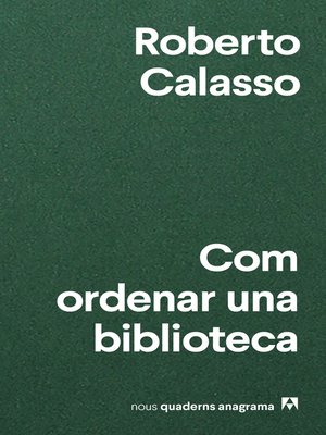 cover image of Com ordenar una biblioteca